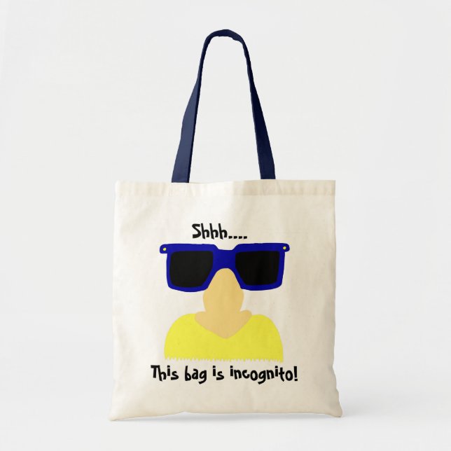 Incognito Mustache & Glasses Tote Bag (Front)