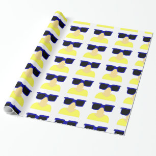 Incognito Mustache & Glasses Wrapping Paper