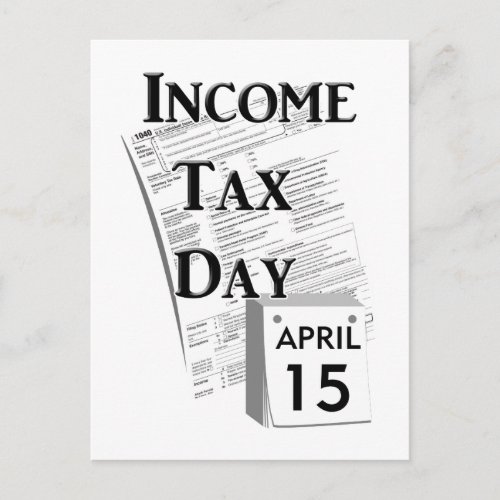 Income Tax Day Postcard