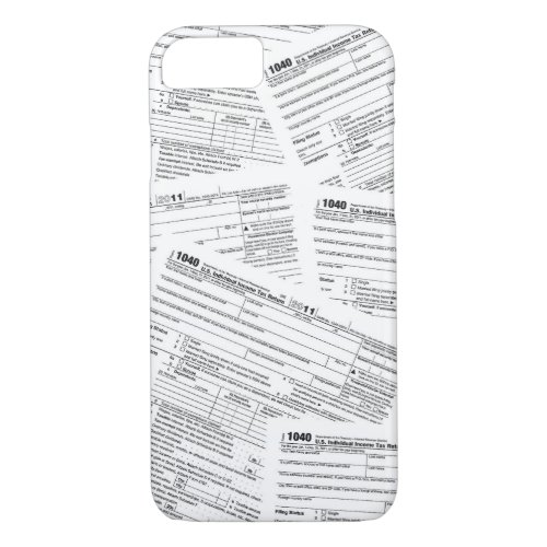 Income Tax Form 1040 iPhone 87 Case