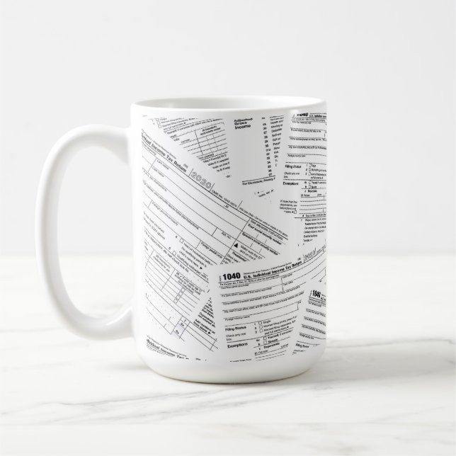 Income Tax Forms Coffee Mug (Left)