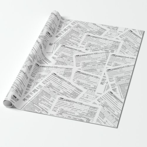 Income tax forms wrapping paper