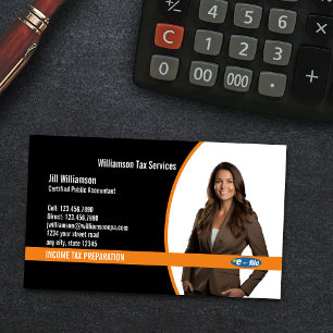 Income Tax Preparation Services Business Card