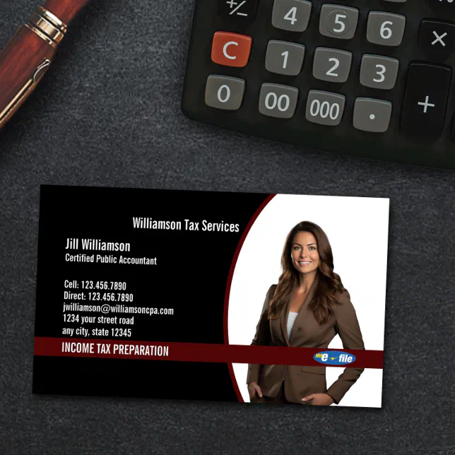 Income Tax Preparation Services  Business Card (Creator Uploaded)