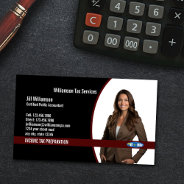 Income Tax Preparation Services  Business Card at Zazzle