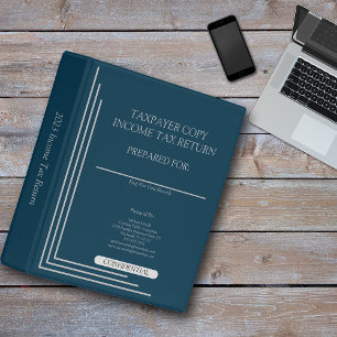Income Tax Return Blue 3 Ring Binder