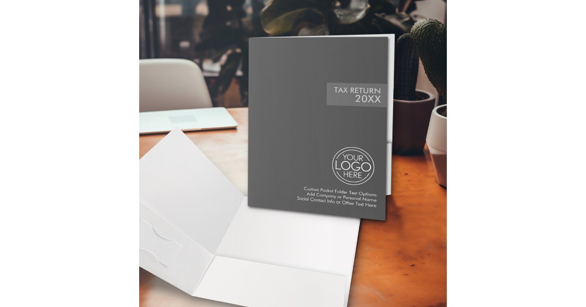 Income Tax Return Client Custom Pocket Folder | Zazzle