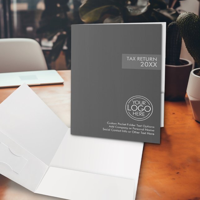 Income Tax Return Client Custom Pocket Folder (Income Tax Return Client Folder - Custom Presentation Pocket Folder)