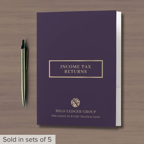 Income Tax Return Client Custom Pocket Folders - Product | North Red Vine