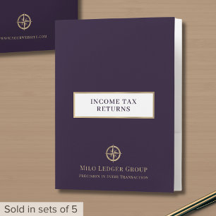 Income Tax Return Folders Custom Logo
