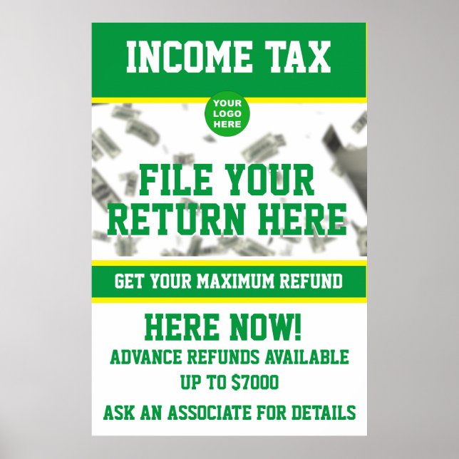 Income Tax Service Poster (Front)