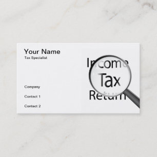 Income Tax specialist Business Card