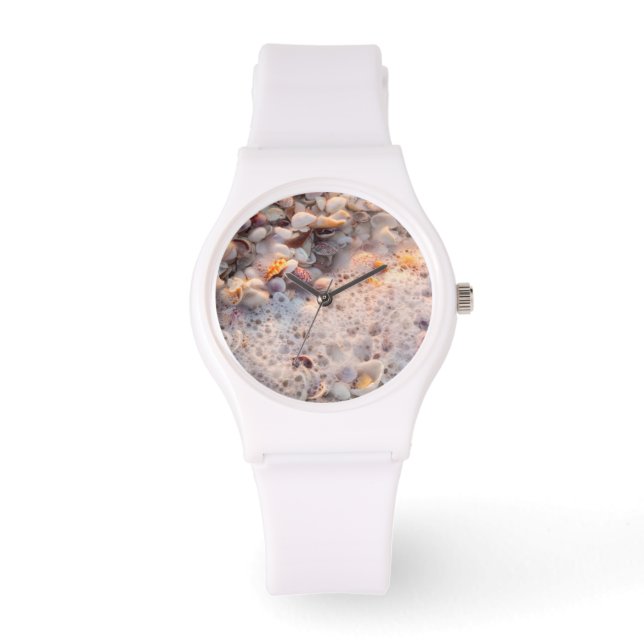 Incoming Surf And Seashells On Sanibel Island Watch (Front)