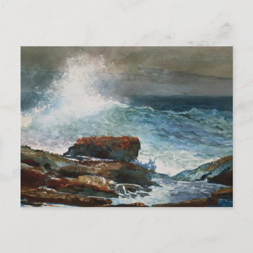 Incoming Tide Scarborough Maine By Winslow Homer Postcard