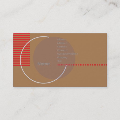 Customizable Incomplete Circle - Business Business Card Template