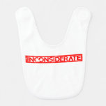 Inconsiderate Stamp Baby Bib