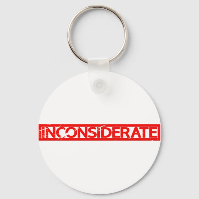 Inconsiderate Stamp Keychain (Front)