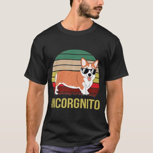 Incorgnito Incognito Corgi Dog Premium T_Shirt