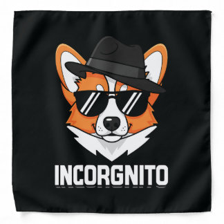 Incorgnito Stealthy Corgi in Shades Bandana