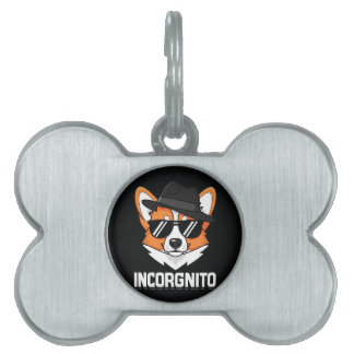 Incorgnito Stealthy Corgi in Shades Pet ID Tag