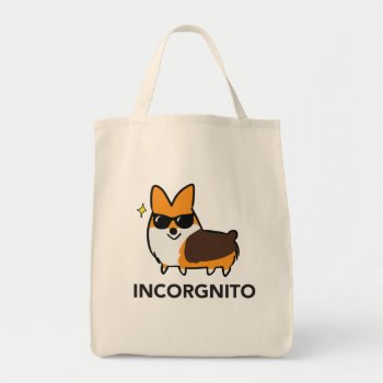 Incorgnito Tote Bag - Red Tricolor Corgi by CorgiThings at Zazzle