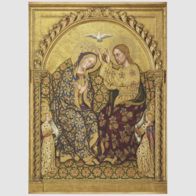 INCORONATION OF VIRGIN by Gentile Da Fabriano Tissue Paper (Front)