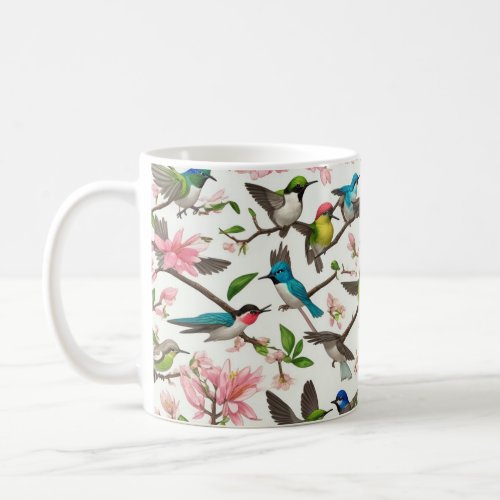 incorporating birds design  coffee mug