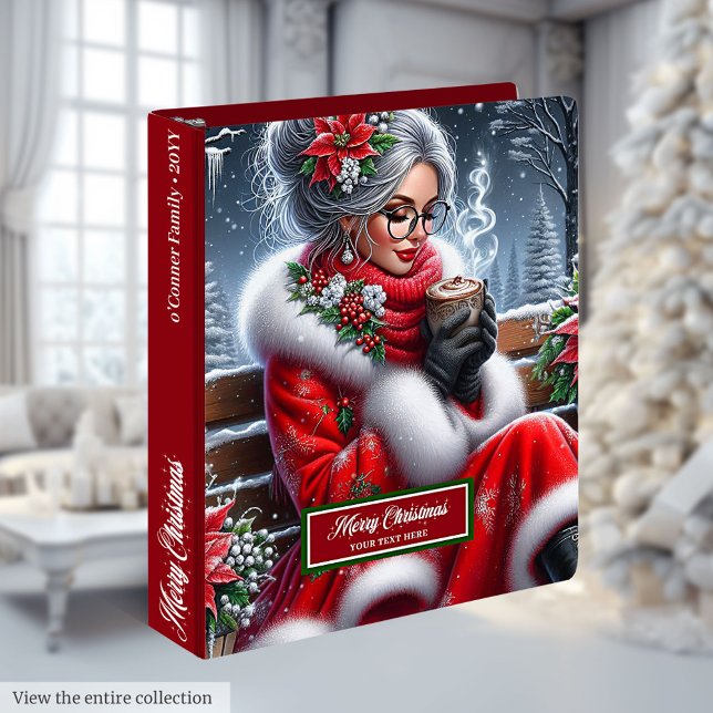 Incredible Chic Mrs. Claus Christmas 3 Ring Binder (Incredible Chic Mrs. Claus Christmas 3 Ring Binder)