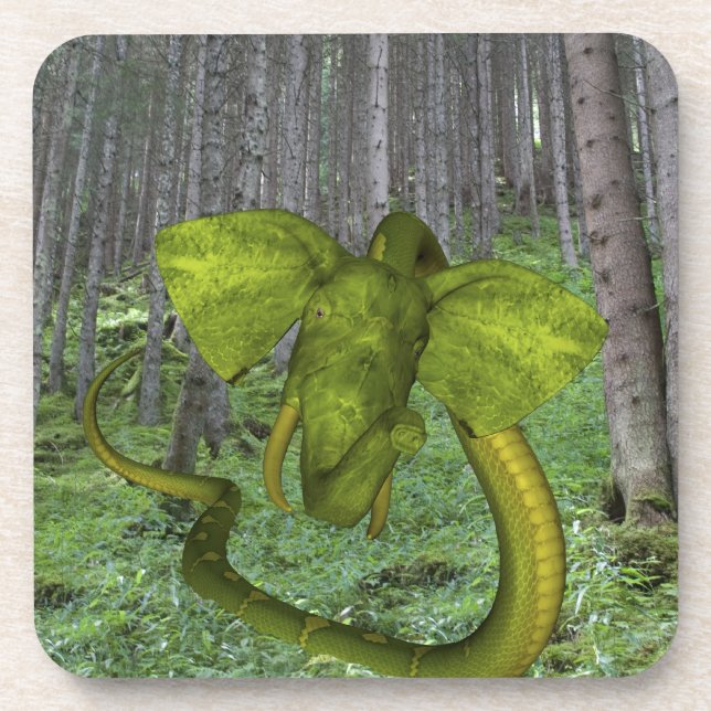 Incredible Elephant Python Beverage Coaster (Front)