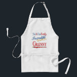 Incredible Granny Adult Apron<br><div class="desc">Show them they are the World's Greatest! Most Incredible series celebrates your Granny in style with this bright and colorful design. Great gift for Mother's Day for the best Grandmother ever. Tags: granny grandmother incredible fantastic wonderful worlds best greatest ever birthday blue red yellow fun playful cheerful bright cute</div>