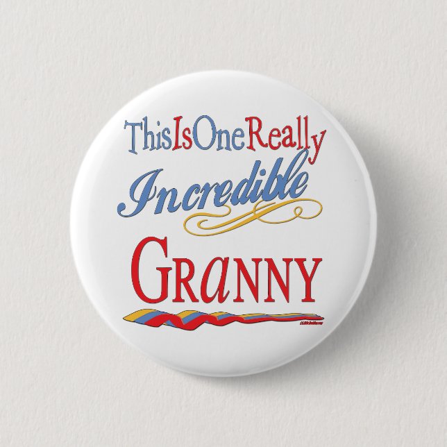 Incredible Granny Button (Front)