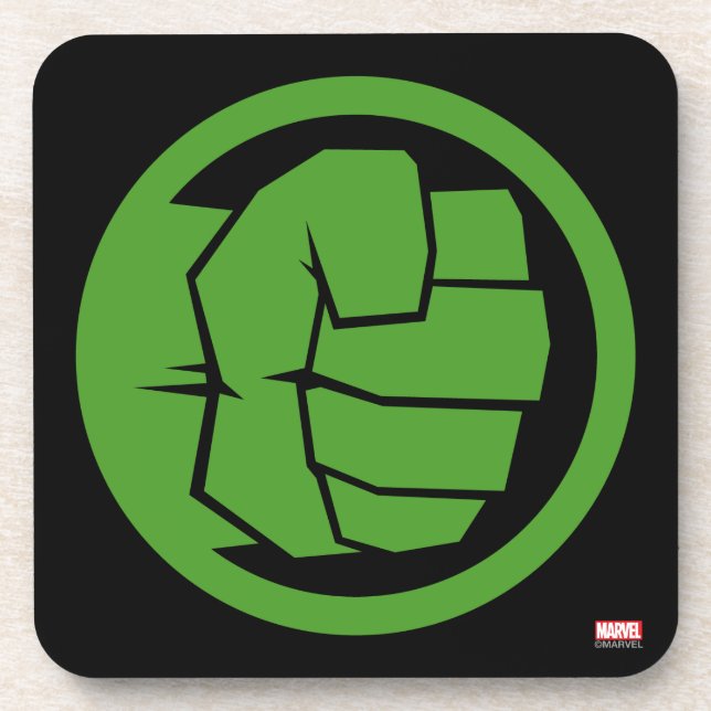 Incredible Hulk Logo Beverage Coaster (Front)
