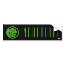 Incredible Hulk Logo Bumper Sticker