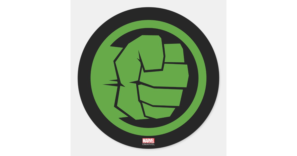 Incredible Hulk Logo Classic Round Sticker | Zazzle.com