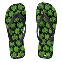 Incredible Hulk Logo Flip Flops