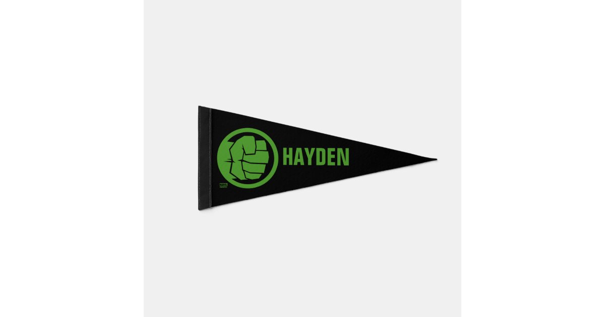 Incredible Hulk Logo Pennant Flag Zazzle