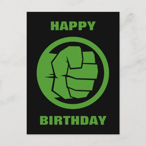 Incredible Hulk Logo Postcard