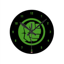Incredible Hulk Logo Round Clock