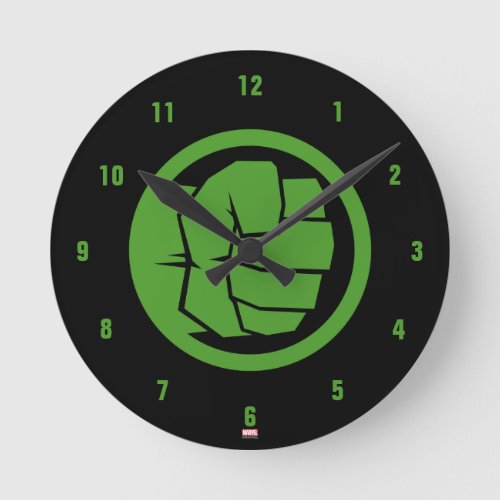 Incredible Hulk Logo Round Clock