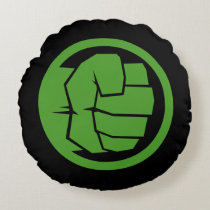 Incredible Hulk Logo Round Pillow