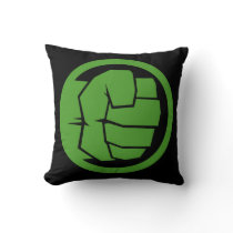 Incredible Hulk Logo Throw Pillow
