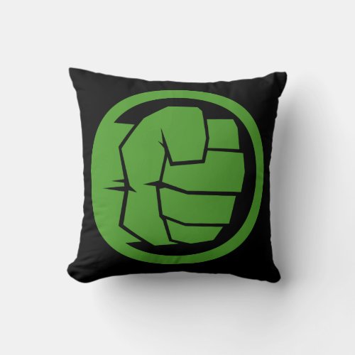 Incredible Hulk Logo Throw Pillow
