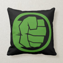 Incredible Hulk Logo Throw Pillow