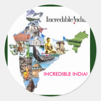incredible india, INCREDIBLE INDIA! Classic Round Sticker