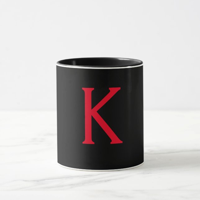 INCREDIBLE INITIAL K MONOGRAM Ceramic Mug (Center)