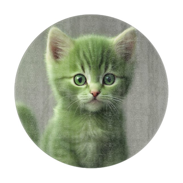 Incredible Kitten Cutting Board (Front)