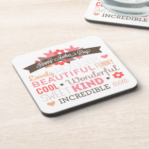 Incredible Mom Happy Mother's Day   Coaster