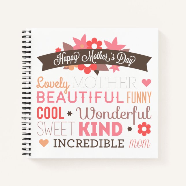 Incredible Mom Happy Mother's Day | Guestbook Notebook (Front)