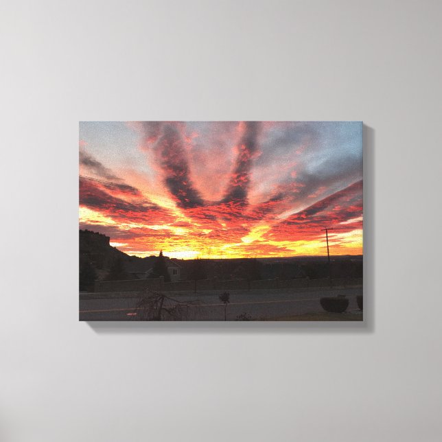 Incredible Montana Sunrise. Canvas Print (Front)
