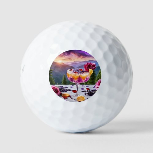 Incredible rose and lavender infused layered cockt golf balls